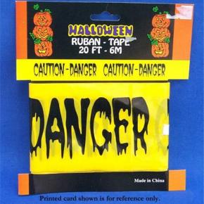 Haunted Fright Tape Halloween Banner Warning Tape